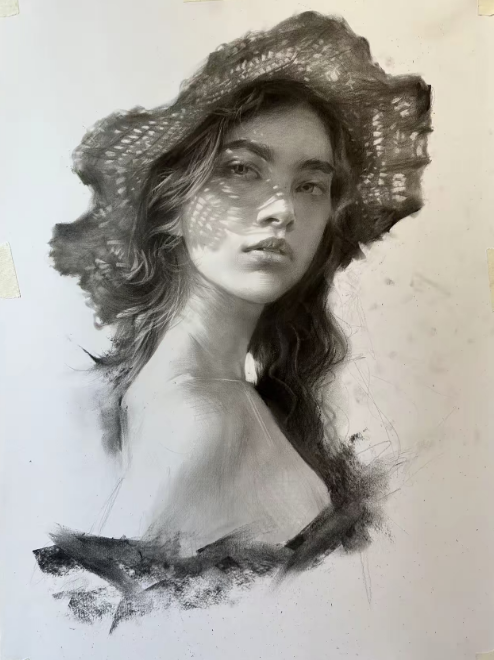美术男生撩妹必备技巧-美女肖像画（4）