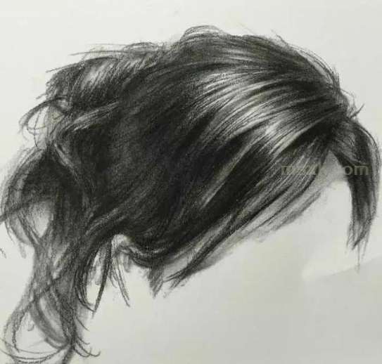 人像素描头发的处理方法