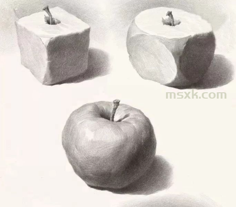 素描静物&mdash;苹果的全面解析