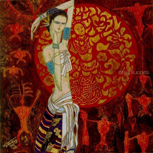 现代重彩画大师丁绍光作品欣赏
