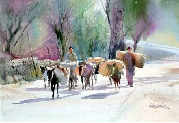 一组赏心悦目的水彩风景画品鉴