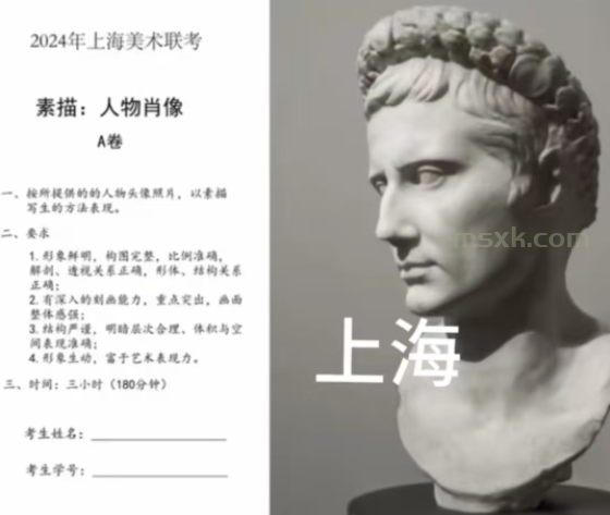 2025全国部分省份美术联考素描试题
