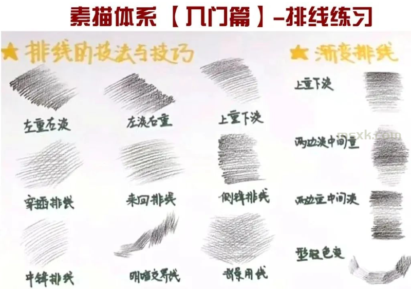 为什么素描第一节课要练习排线