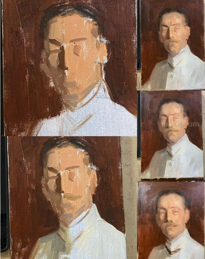 油画肖像练习 ｜ 训练概括能力