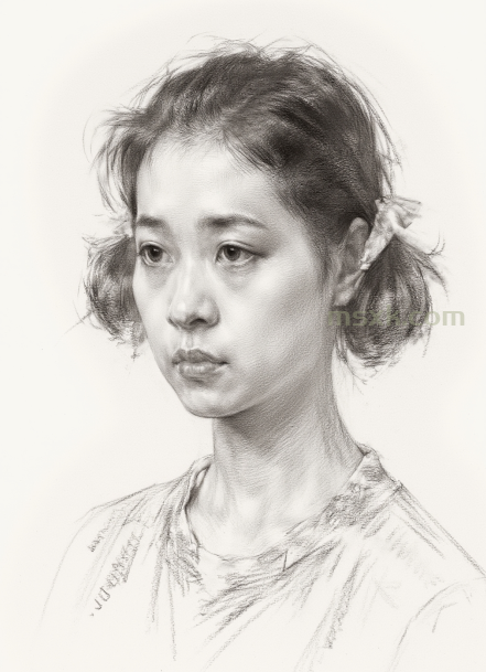 美术男生撩妹必备技巧-美女肖像画（13）
