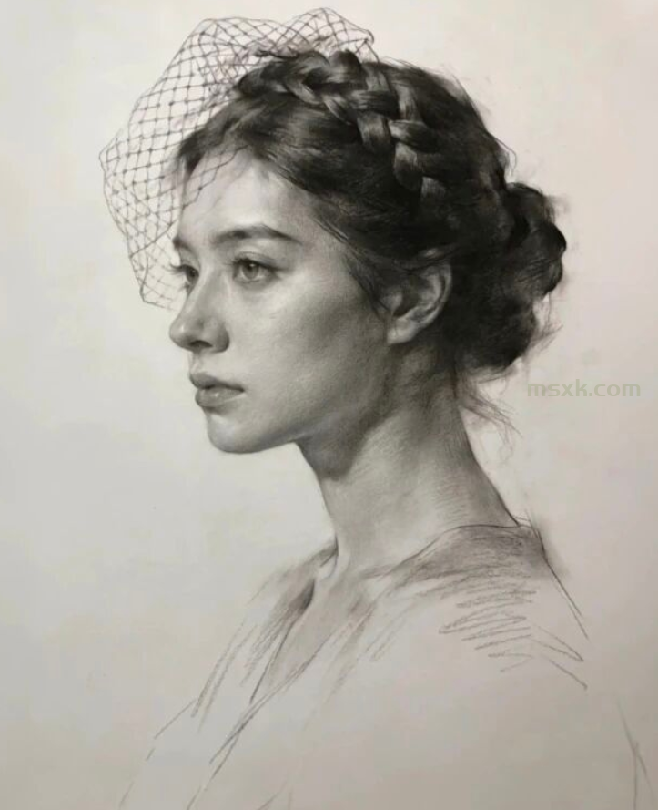 美术男生撩妹必备技巧-美女肖像画（14）