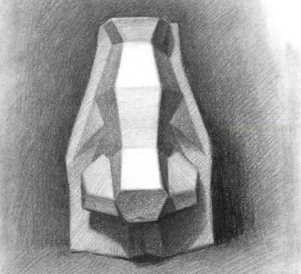 素描五官鼻子正面的基本画法与表现手法