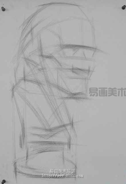 美术高考之石膏头像-伏尔泰