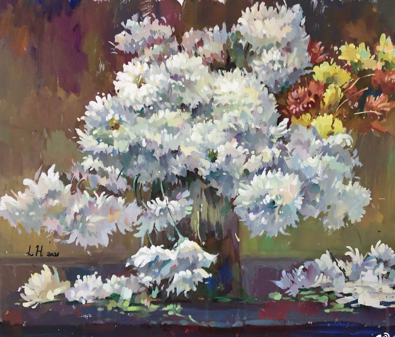 在水粉画中画花卉有什么技巧？